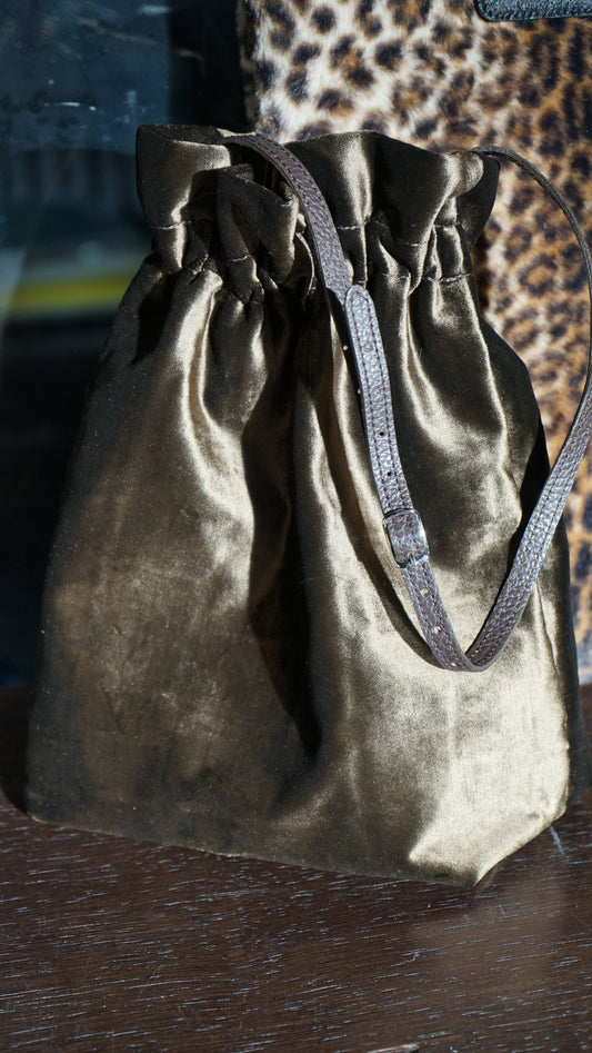 Petit Sac Bright Brown Velvet