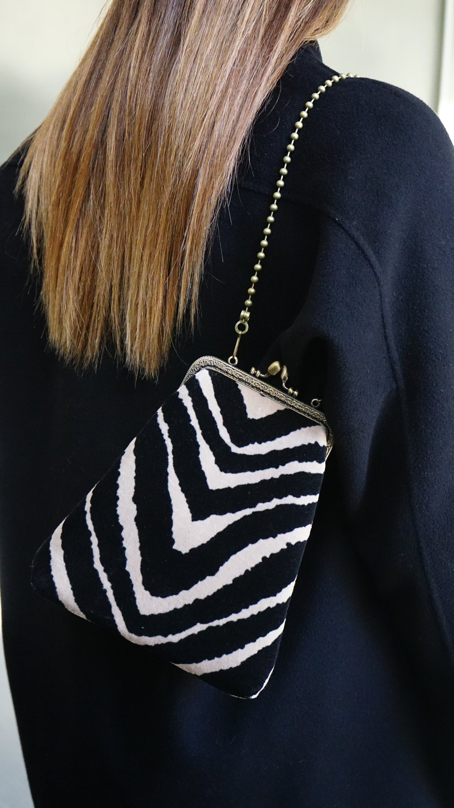 Giulia Maxi Velvet Zebra