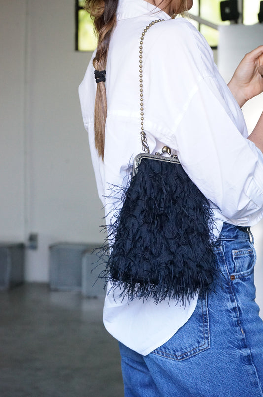 GIULIA Maxi Feather black