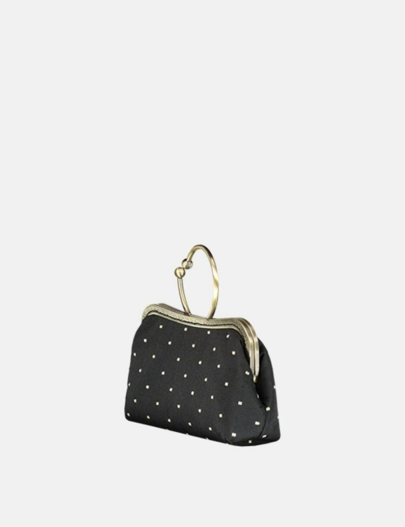 Matilde Black beige polka dots