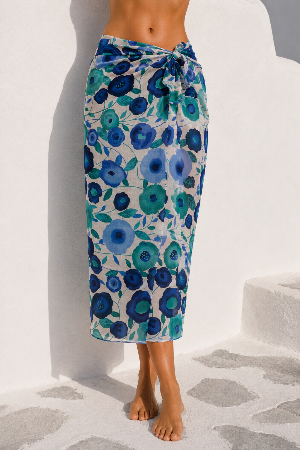 Pareo Floral Blue