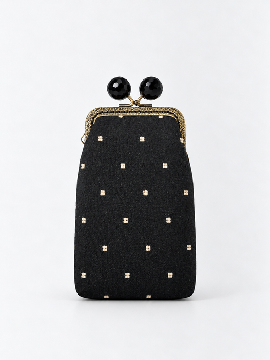 Ludovica Black Pois Beige